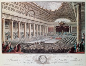 Opening of the States-General at Versailles in 1789, engraving by Helmann, French Revolution, France