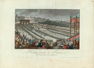 مهرجان الاتحاد في Champ de Mars في 14 يوليو 1790 ، 1790.