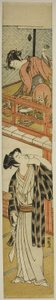 شابة ترمي كرة على شاب بواسطة Isoda Koryusai