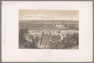 Zicht op Lyon en de kathedraal vanaf Fourvière ليونز. منظر عام مأخوذ من Fourvières Hedendaags Frankrijk (عنوان المسلسل) فرنسا في الوقت الحاضر (عنوان المسلسل)