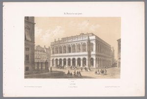 منظر لدار الأوبرا في ليون ليونز. Le Grand Théâtre (العنوان على الكائن) فرنسا المعاصرة (عنوان المسلسل) La France de nos jours (عنوان السلسلة على الكائن)