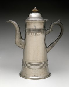 Coffeepot ، ج. 1820-1840 (بيوتر ، خشب) بواسطة إسرائيل تراسك