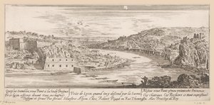 منظر ليون في منعطف على نهر السون Avenue de Lyon quand on y descend par la Saone (العنوان على الكائن)