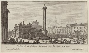 Place de la Colonne Antoniane rue du Cours في روما بواسطة إسرائيل سيلفستر