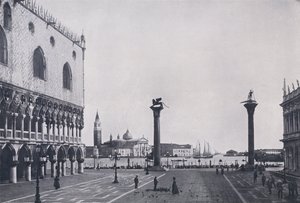 إيطاليا: البندقية ، و Piazzetta (صورة b / w) بواسطة مصور إيطالي