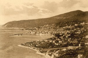 سان ريمو ، بانوراما من Poggio (b / w photo) بواسطة مصور إيطالي