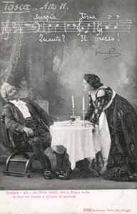 Scene from Tosca (b/w photo) بواسطة مصور إيطالي