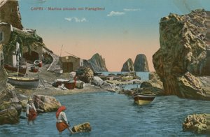 مرسى صغير وفاراجليوني ، كابري. أُرسلت البطاقة البريدية عام 1913. بواسطة مصور إيطالي