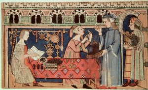 أضف 27695 f.7v The Pawnbroker ، من مقالة على الرذائل (ورق) بواسطة المدرسة الايطالية