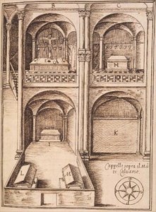 أضف 33566 f.90 كنيسة صغيرة في جبل الجلجثة ، من "الحج إلى القدس" بقلم فينتشنزو فافي بواسطة المدرسة الايطالية