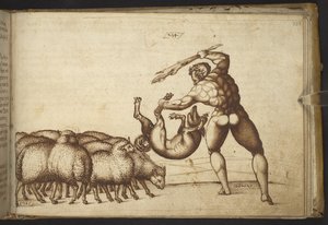 يضيف. 82955 ، ص .233 الأغنام. ، من Historia Animalium ، (يتكون من 245 رسماً بالقلم الجاف والحبر لأنواع مختلفة من الحيوانات والمخلوقات الأسطورية ، كل منها مصحوب بوصف.) 1595 بواسطة المدرسة الايطالية
