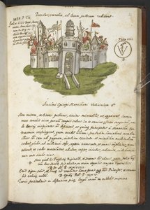 أضف MS 17432 "نبوءات وصور البابا الخامس عشر ، بقلم يواكيم أوف فيوري ..." (حبر ولون على ورق) بواسطة المدرسة الايطالية