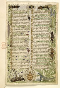 أضف MS 28841 f.006r أوراق من أطروحة نثرية عن الرذائل السبعة وبيت عن أحداث من تاريخ صقلية في زمن فريدريك الثاني ، بقلم كوتشاريلي ، حوالي 1330-40 بواسطة المدرسة الايطالية