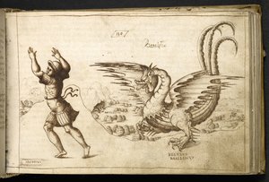 أضف MS 82955 f.129r Dragon من 