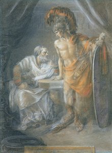 Alcibides توبيخ من قبل سقراط ، ج .1780 بواسطة المدرسة الايطالية