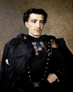 ألفريدو سافيو، ضابط مدفعية، شارك في حرب الاستقلال 1859-60 (زيت على قماش) بواسطة المدرسة الايطالية