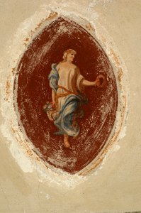 أليغوري الوفرة، لوحة جدارية، قصر تيرننغو غرومو (القرن السادس عشر)، حي القرون الوسطى في بياتسو، بييلا، بيدمونت، إيطاليا بواسطة المدرسة الايطالية