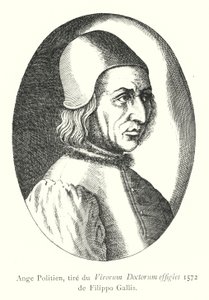 Ange Politien ، صور الإطارات من Virorum من Filippo Galli ، 1572 (نقش) بواسطة المدرسة الايطالية
