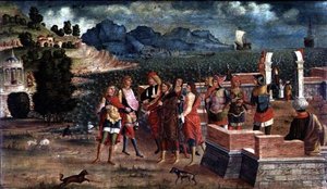 جاء أبولو وبوسيدون لمساعدة لوميدون ، c.1500 بواسطة المدرسة الايطالية