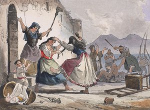 Brawl between women بواسطة المدرسة الايطالية