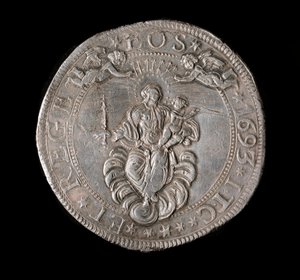 عملة جمهورية الجينات: خمسة عملة فضية ecus. ديم. 61 ملم 1693. العودة. الجينات Musei di Strada Nuova بواسطة المدرسة الايطالية