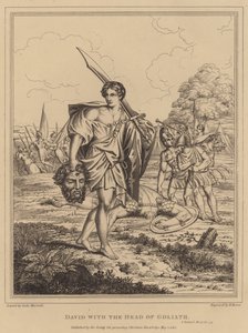David with the Head of Goliath بواسطة المدرسة الايطالية