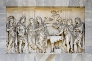 Detail of Arch of Peace, Milan, Italy (marble) بواسطة المدرسة الايطالية