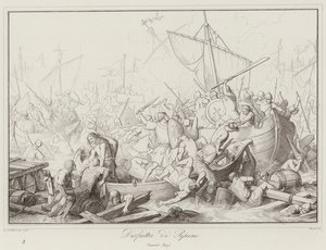Disfatta di Pipino, 809 (engraving) بواسطة المدرسة الايطالية
