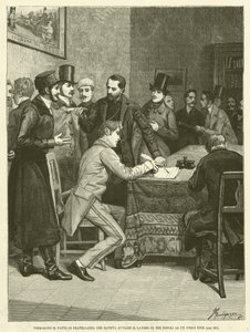 وقعوا على ميثاق الإخوان الذي كان من المقرر أن يبدأ عمل ثلاثة شعوب في نهاية واحدة (نقش). بواسطة المدرسة الايطالية
