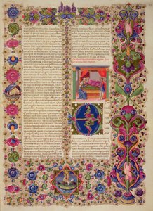 Fol.139r كتاب الملوك الثالث ، من الكتاب المقدس بورسو ديست. المجلد 1 (ورق) بواسطة المدرسة الايطالية