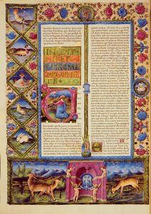Fol.25v افتتاح كتاب إرميا ، من الكتاب المقدس بورسو ديست. المجلد 2 (ورق) بواسطة المدرسة الايطالية