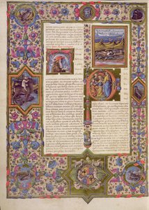Fol.270v افتتاح على كتاب سليمان ، من الكتاب المقدس بورسو ديست. المجلد 1 (ورق) بواسطة المدرسة الايطالية
