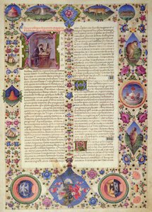 Fol.2R Incipit of the Prologue ، من Borso d
