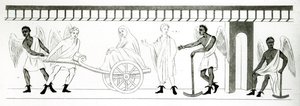 إفريز على عمود مغارة الكاردينال بواسطة المدرسة الايطالية