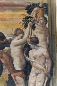 هرقل يذبح Antaeus ، من الغرفة الصفراء بواسطة المدرسة الايطالية