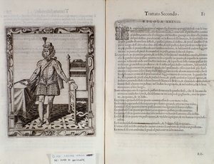 كيف ترقص كابريولا - صفحة مزدوجة من Le Gratie dAmore (Le Grazie dAmore) للراقصة الإيطالية Cesare Negri تسمى Il Trombone (1536-1604) ، معاهدة على الرقص بواسطة المدرسة الايطالية
