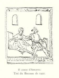 قصة أنتويرب ، صور دو بوكاس من عام 1492 (نقش) بواسطة المدرسة الايطالية