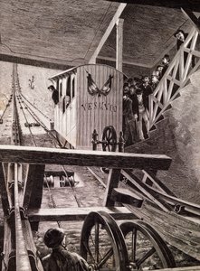 Inauguration of the funicular railway at Vesuvius, Naples بواسطة المدرسة الايطالية