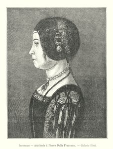 Inconnue ، يُنسب إلى Piero Della Francesca ، Galerie Pitti (نقش) بواسطة المدرسة الايطالية