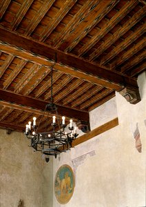 منظر داخلي لمبنى البلدية (Palazzo degli Anziani) بواسطة المدرسة الايطالية