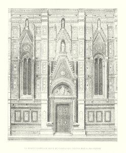 La Porte Canoniale ، Cote du Campanile ، Sainte-Marie-des-Fleurs (النقش) بواسطة المدرسة الايطالية