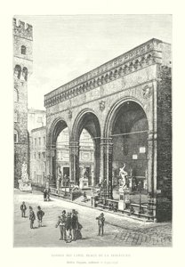 Loggia dei Lanzi ، Place de la Seigneurie ، Andrea Orgagna ، مهندس معماري بواسطة المدرسة الايطالية