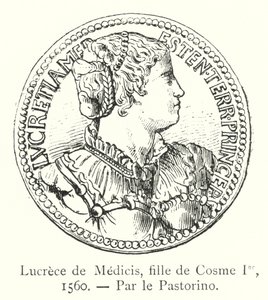 Lucrece de Medicis ، ابنة كوزيمو الأول بواسطة المدرسة الايطالية