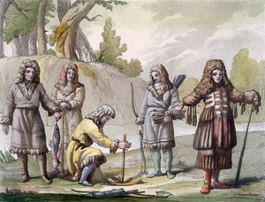 رجال كامشاتكا ، أقصى شرق روسيا ، 1820s-30s بواسطة المدرسة الايطالية