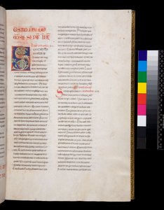 السيدة 143. غريغوري الكبير ، Registrum Epistolarum ، ص .8 ص. مزخرف [S] مبدئيًا بحشو ورق العنب الأبيض وتيجانه بواسطة المدرسة الايطالية