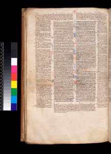 Ms 213. غريغوري التاسع ، Decretales with Apparatus بقلم برناردو بوتون من بارما ، F.93v. النص الرئيسي في كتاب قوطي (ليترا روتوندا) بواسطة المدرسة الايطالية