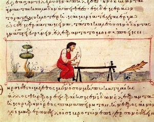 السيدة غريك 479 أعمال العاج التقليدية ، رسم توضيحي من Cynegetica بواسطة أوبيان (درجة الحرارة على الرق) بواسطة المدرسة الايطالية