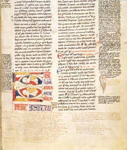 السيدة ماكلين 135 ، ص 96 و: تفاصيل شكل نباتي مبدئي C من Gratians Decretum ، أواخر القرن الثاني عشر بواسطة المدرسة الايطالية