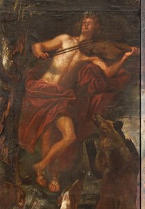 Orpehus ساحر الحيوانات بالموسيقى ، أسطورة Orpheus بواسطة المدرسة الايطالية