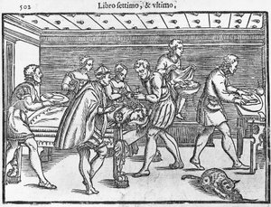 Plate depicting trepanning of skull بواسطة المدرسة الايطالية